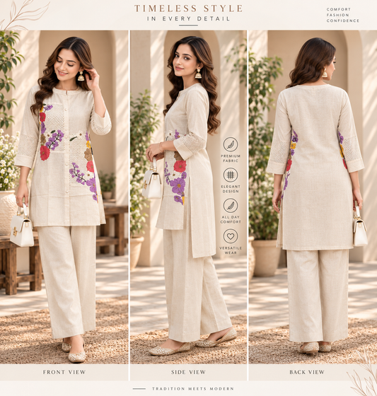Khadi Bloom Co-ord Set